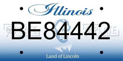 BE84442 Illinois License Plate