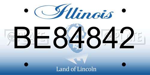 BE84842 Illinois License Plate