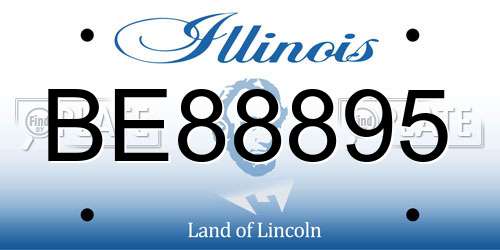 BE88895 Illinois License Plate