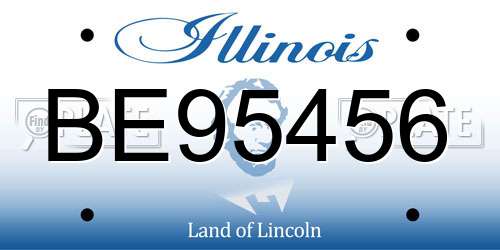 BE95456 Illinois License Plate