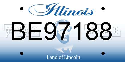 BE97188 Illinois License Plate