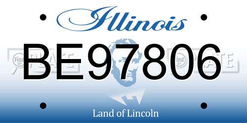 BE97806 Illinois License Plate