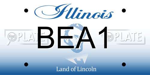 BEA1 Illinois License Plate