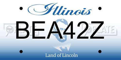 BEA42Z Illinois License Plate