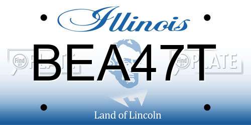 BEA47T Illinois License Plate