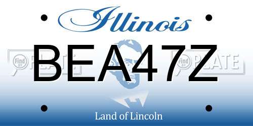 BEA47Z Illinois License Plate