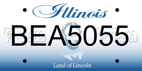 BEA5055 Illinois License Plate