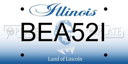 BEA52I Illinois License Plate