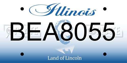 BEA8055 Illinois License Plate