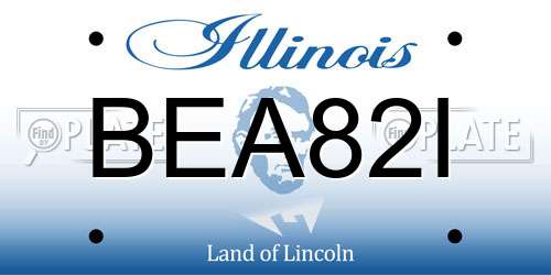 BEA82I Illinois License Plate