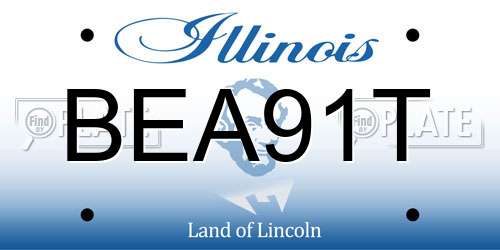 BEA91T Illinois License Plate