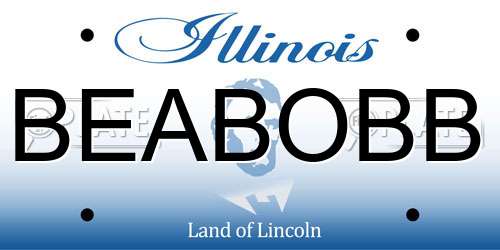 BEABOBB Illinois License Plate