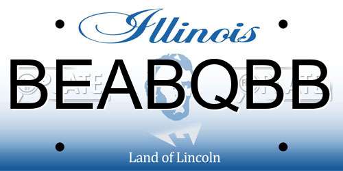 BEABQBB Illinois License Plate