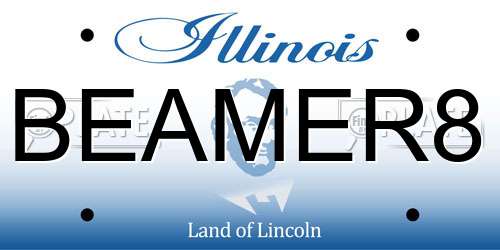 BEAMER8 Illinois License Plate