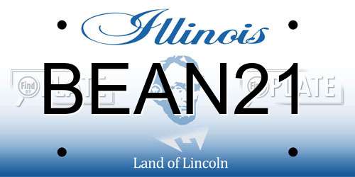 BEAN21 Illinois License Plate
