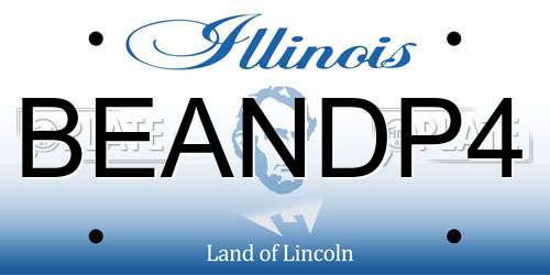 BEANDP4 Illinois License Plate