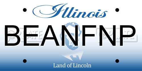 BEANFNP Illinois License Plate