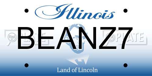 BEANZ7 Illinois License Plate