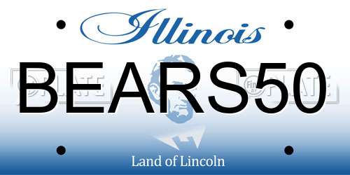 BEARS50 Illinois License Plate