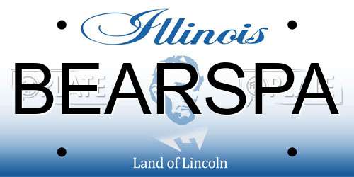 BEARSPA Illinois License Plate