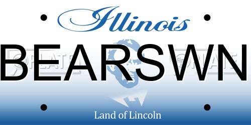 BEARSWN Illinois License Plate