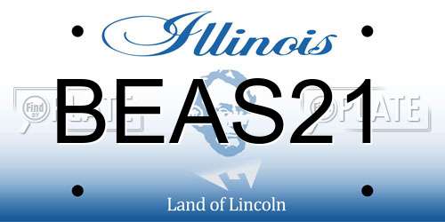BEAS21 Illinois License Plate