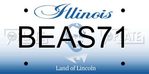 BEAS71 Illinois License Plate