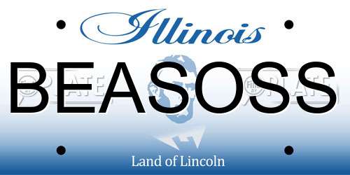 BEASOSS Illinois License Plate