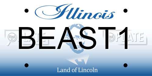 BEAST1 Illinois License Plate