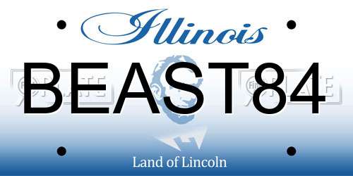 BEAST84 Illinois License Plate