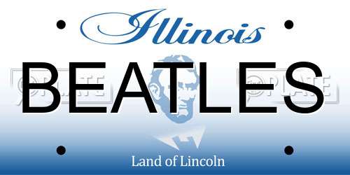 BEATLES Illinois License Plate