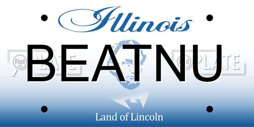 BEATNU Illinois License Plate