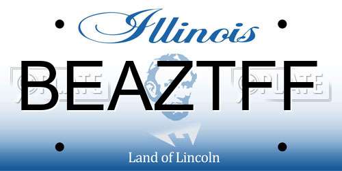 BEAZTFF Illinois License Plate