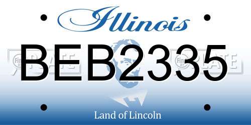 BEB2335 Illinois License Plate