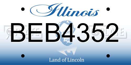 BEB4352 Illinois License Plate