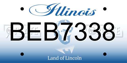 BEB7338 Illinois License Plate