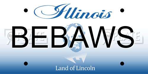 BEBAWS Illinois License Plate