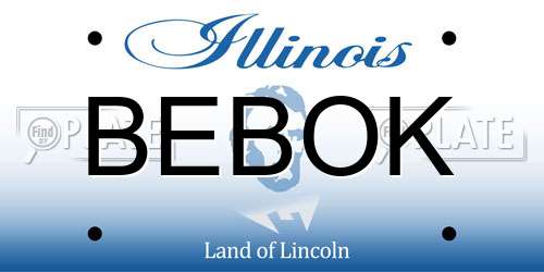 BEBOK Illinois License Plate