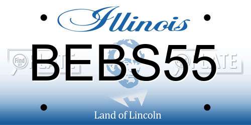 BEBS55 Illinois License Plate