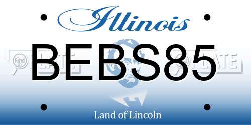 BEBS85 Illinois License Plate