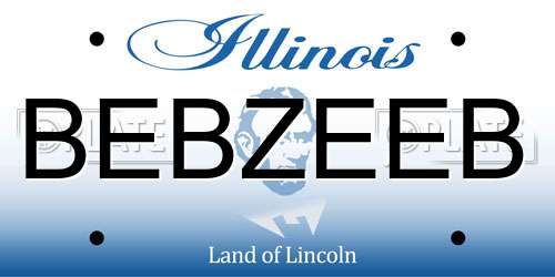 BEBZEEB Illinois License Plate