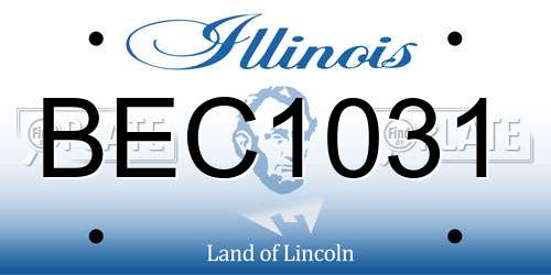 BEC1031 Illinois License Plate