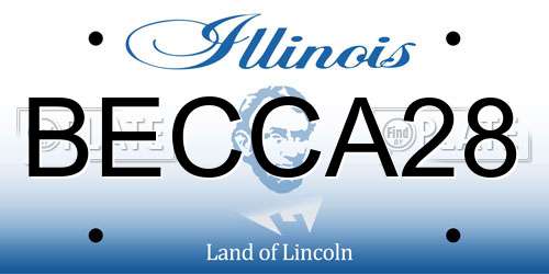 BECCA28 Illinois License Plate