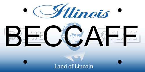 BECCAFF Illinois License Plate