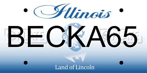 BECKA65 Illinois License Plate