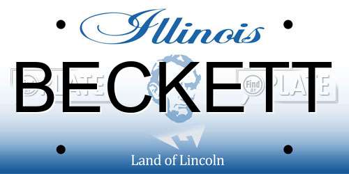 BECKETT Illinois License Plate