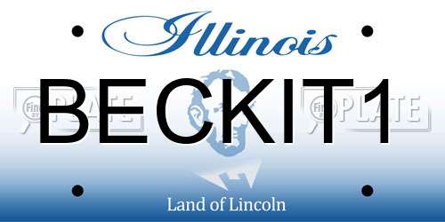 BECKIT1 Illinois License Plate