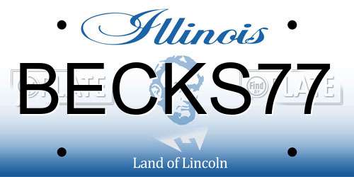 BECKS77 Illinois License Plate