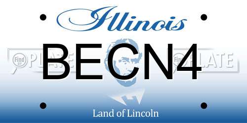 BECN4 Illinois License Plate