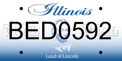 BED0592 Illinois License Plate
